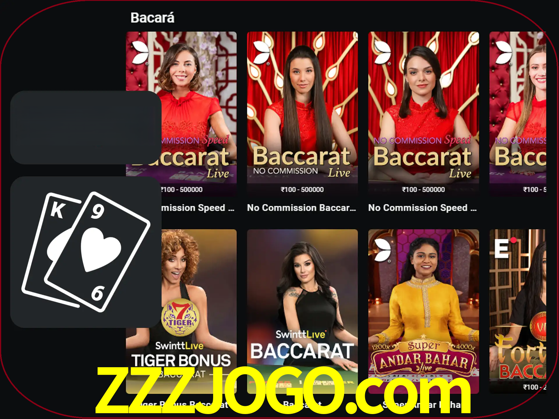 Ganhe muito dinheiro jogando jogos de bacará.