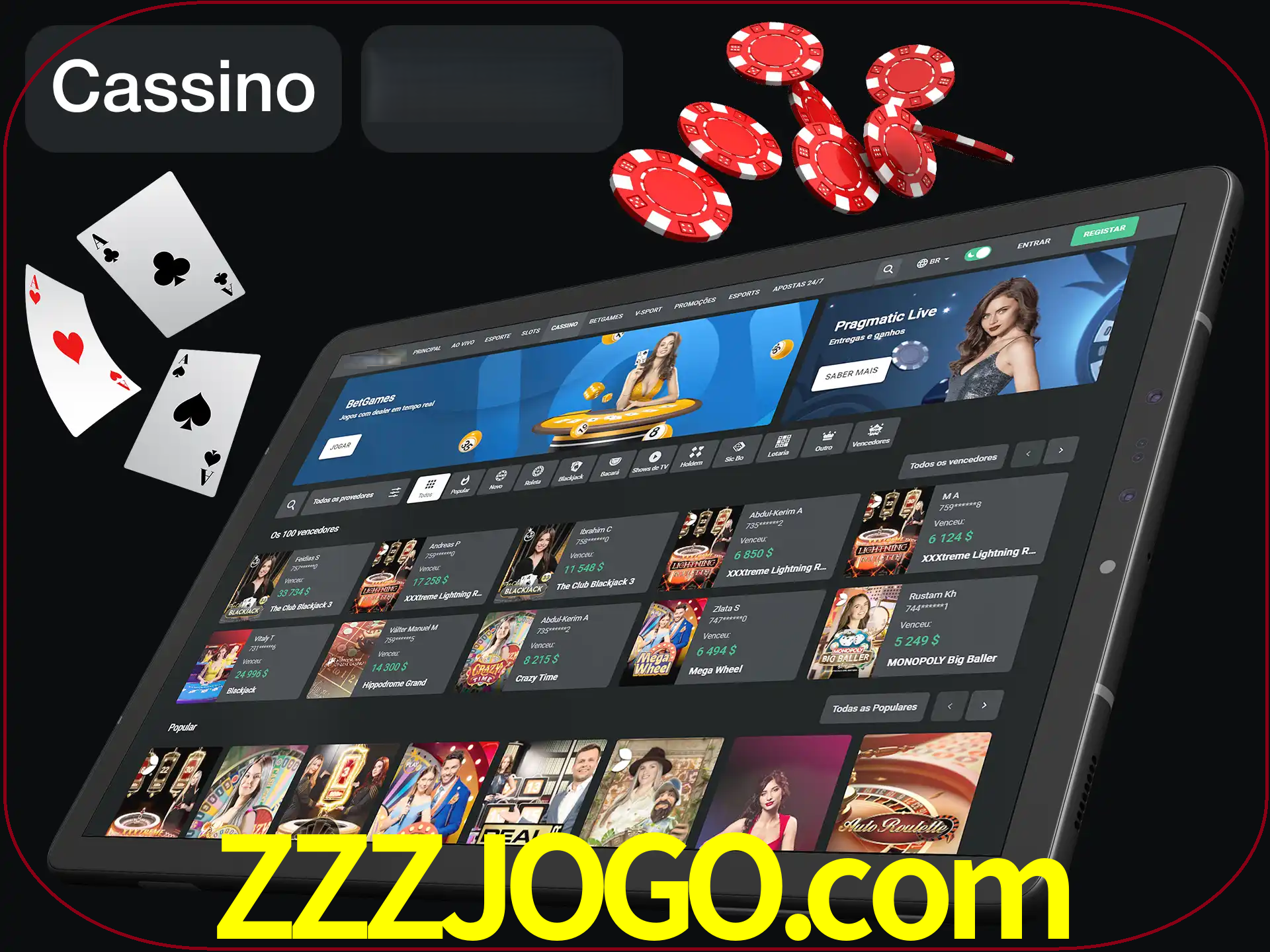 Jogue vários jogos de cassino em nosso cassino.