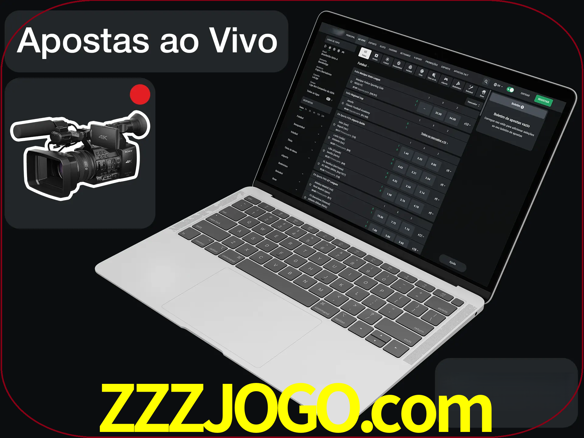 Aposte em formato ao vivo em nosso site.